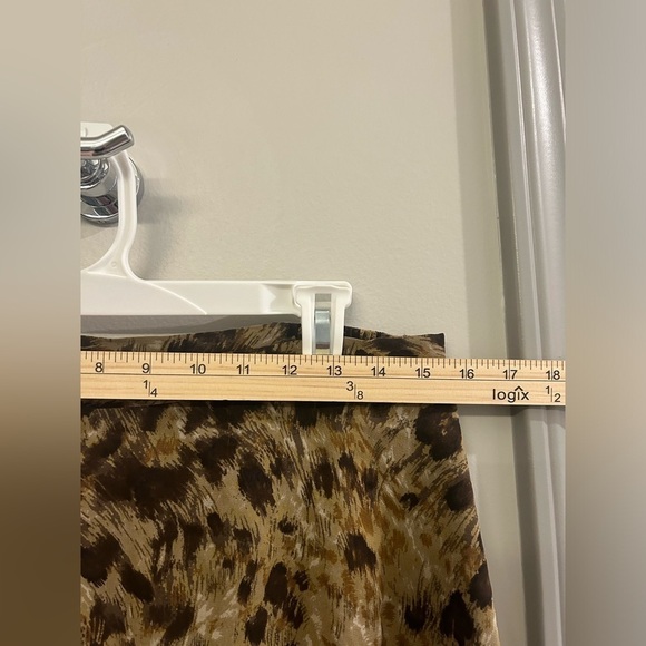 Focus By Shani Y2K Animal Print Skirt Tiered 14 Brown Tan - Picture 9 of 10